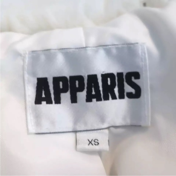 Apparis White Teddy Jacket Plush Faux Fur - Picture 4 of 6